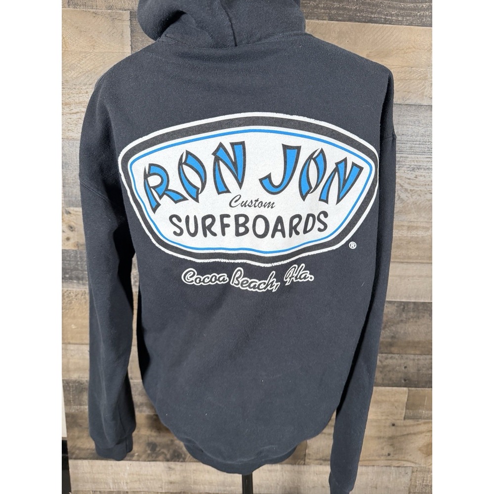 Ron Jon‎ Surf Boards Shop Mens Small S Black  Hoodie Sweatshirt Cocoa Beach FL